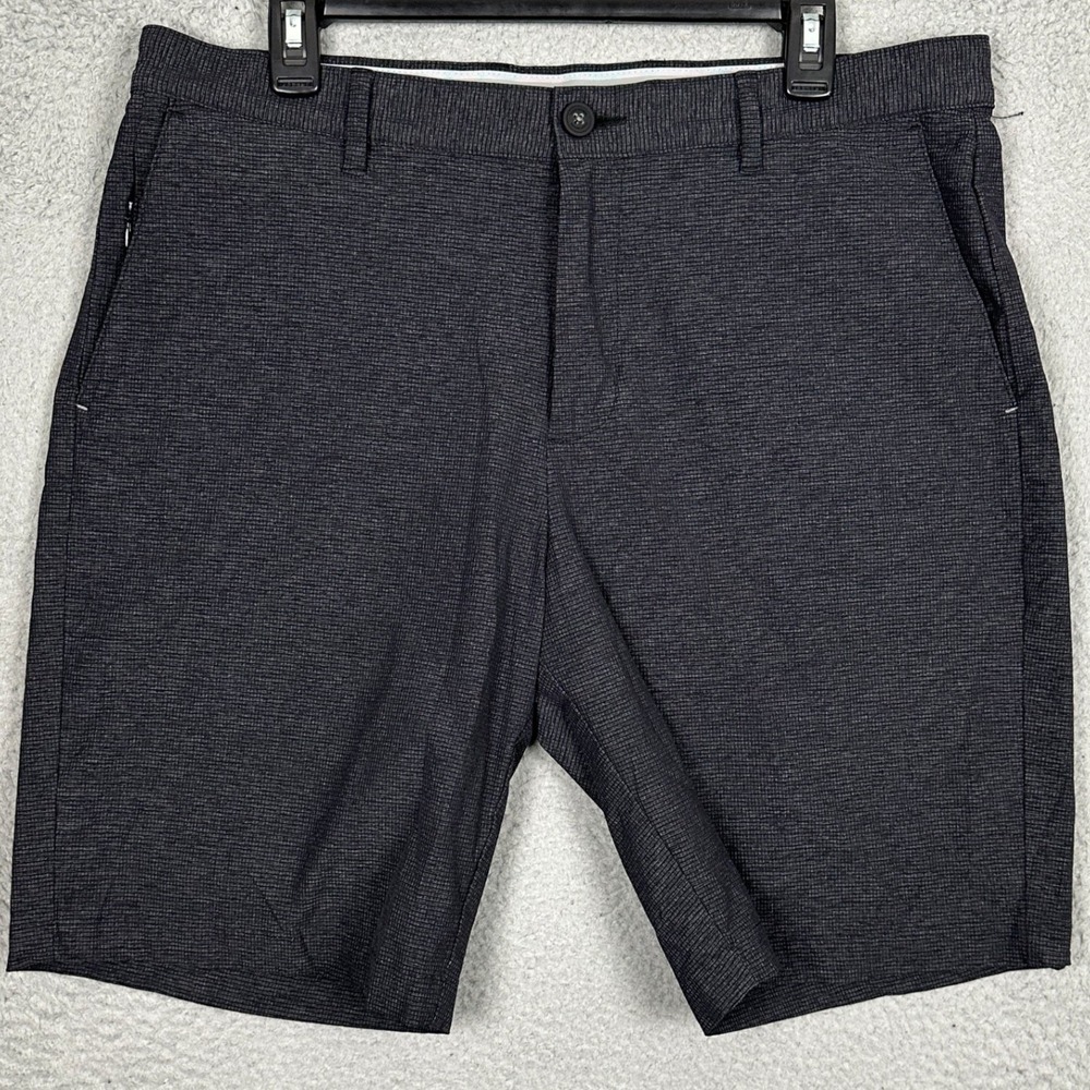 Tommy Bahama Shorts Mens 36 Performance Dark Grey Chino Tech Flat Front Stretch